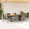 vidaXL Set da Pranzo da Giardino 7 pz con Cuscini in Polyrattan Grigio