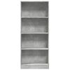 vidaXL Libreria Grigio Cemento 60x24x143 cm in Legno Multistrato