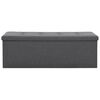 vidaXL Cassapanca Pieghevole in Simil Lino 110x38x38 cm Grigio Scuro