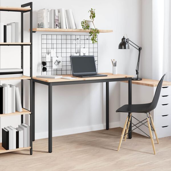 vidaXL Tavolo da pranzo Naturale 110 x 55 x 75 cm Pino massello