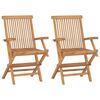 vidaXL Sedie da Giardino Pieghevoli 2 pz in Legno Massello di Teak