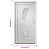 vidaXL Porta Ingresso Bianca 98x200 cm in PVC