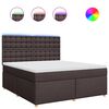 vidaXL Giroletto a Molle con Materasso Marrone Scuro 180x200cm Tessuto