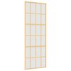 vidaXL Porta Scorrevole Dorata 76x205 Vetro Smerigliato ESG Alluminio