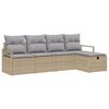 vidaXL Set di divani 5 pz 5-Numero di posti Beige e Grigio Chiaro
