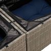 vidaXL Set Divani da Giardino 4 pz con Cuscini in Polyrattan Grigio