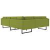 vidaXL Divano Angolare Verde in Tessuto