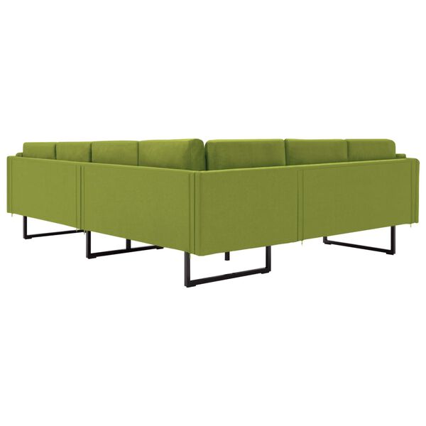 vidaXL Divano Angolare Verde in Tessuto