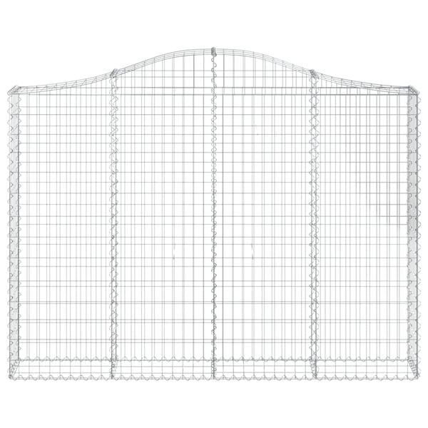 vidaXL Cesti Gabbioni ad Arco 4 pz 200x30x140/160 cm Ferro Zincato