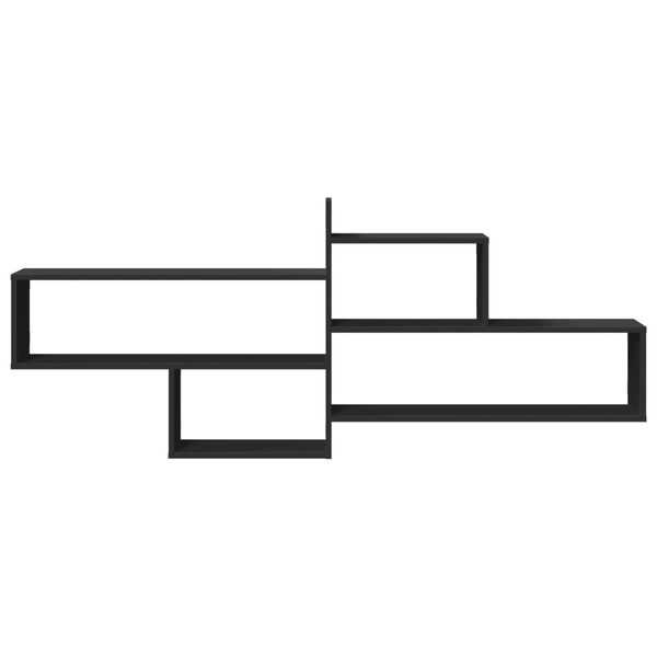 vidaXL Mensola a Parete Nera 167,5x18x68 cm in Truciolato