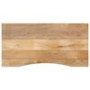 vidaXL Piano Scrivania con Curva 140x60x2,5cm Massello Grezzo di Mango