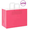 vidaXL Sacchetti di Carta 250 pz con Manici Rosa 32x17x25 cm