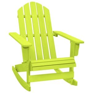 vidaXL Sedia a Dondolo Giardino Adirondack in Legno di Abete Verde