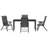 vidaXL Set da Pranzo per Giardino 5 pcs Grigio Poly Rattan