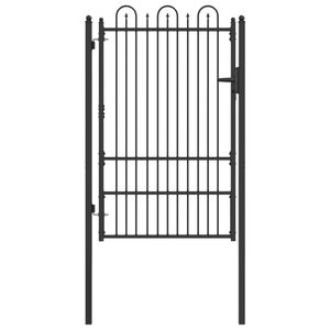 vidaXL Cancello per recinzione HORST 100 x 150 cm Acciaio Nero