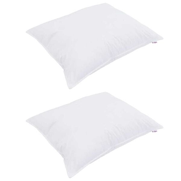 vidaXL Cuscino con cuscino 2 pcs Bianco 60 x 80 cm Cotone