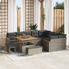 vidaXL Set Divano da Giardino 12 pcs Grigio polyrattan