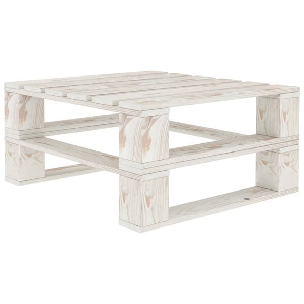 vidaXL Set Salotto da Giardino 4 pz Pallet in Legno Bianco