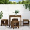 vidaXL Set da Pranzo da Giardino 5 pz ambra in Legno Massello di Pino