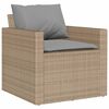 vidaXL Set Divano da Giardino 6 pz con Cuscini Beige in Polyrattan