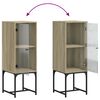 vidaXL Mobile con Anta in Vetro Rovere Sonoma 35x37x100 cm