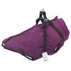vidaXL Cappotto per Cani con imbracatura Viola L52 Pile e Poliestere