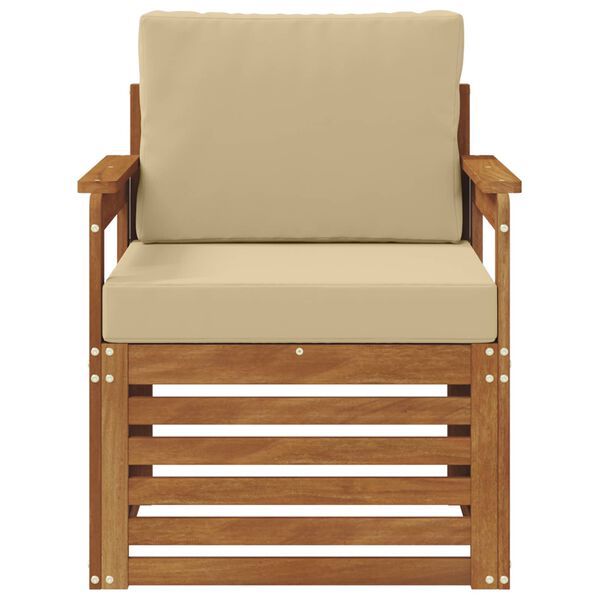 vidaXL Set di divani da esterno Legno di Acacia Massello e Poliestere