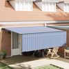 vidaXL Tenda Retrattile Blu e Bianco 400 &times; 300 cm