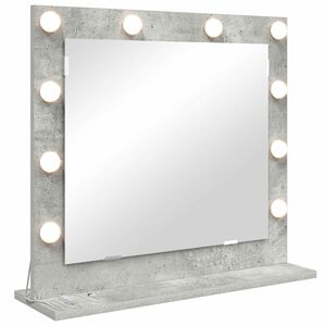 vidaXL Specchio da Vanit&agrave; Grigio cemento 60 x 55 x 18 cm Rettangolare