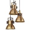 vidaXL Lampada Pensile 25 W Ottone Anticato 30x30x100 cm E27