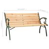 vidaXL Panchina da Giardino 122 cm in Ghisa e Legno Massello di Abete