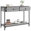 vidaXL Tavolino Consolle Grigio Sonoma 100x34,5x75cm Legno Multistrato