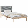 vidaXL Letto con Testiera Rivestita con testiera Marrone 100 x 200 cm