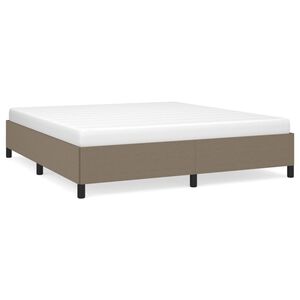 vidaXL Giroletto senza Materasso Tortora 180x200 cm in Tessuto