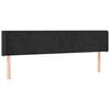 vidaXL Testiera a LED Nera 203x16x78/88 cm in Velluto