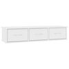 vidaXL Scaffale con Cassetti a Parete Bianco 88x26x18,5 cm Multistrato