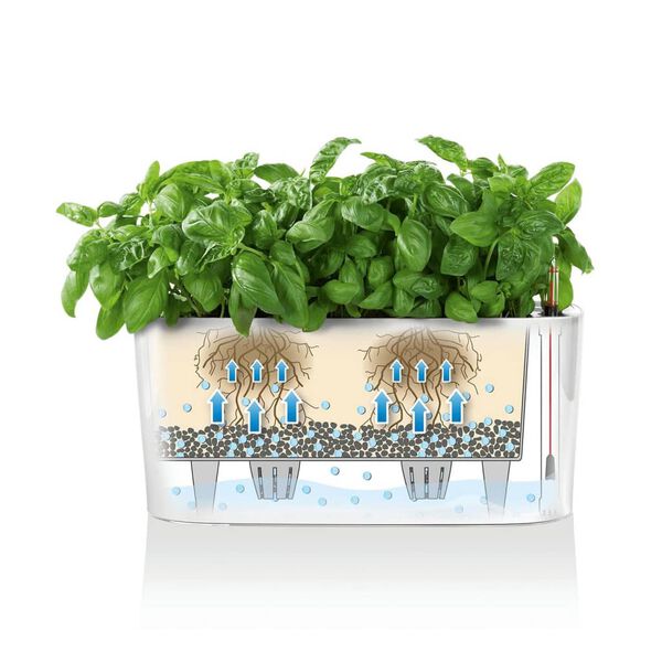 LECHUZA Fioriera DELTA 10 ALL-IN-ONE Carbone Metallizzato