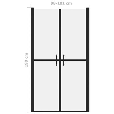 vidaXL Porta per Doccia in ESG Satinato (98-101)x190 cm