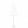 vidaXL Albero di Natale a forma di betulla Bianco 25 x 25 x 240 cm