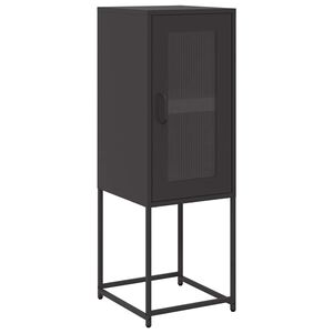 vidaXL Credenza Nera 36x39x107 cm in Acciaio Laminato a Freddo