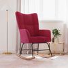 vidaXL Sedia a Dondolo Rosso Vino in Velluto