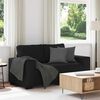 vidaXL Divano a 2 Posti Nero 160x77x82 cm in Tessuto