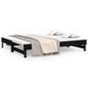 vidaXL Dormeuse Estraibile Nera 2x(80x200) cm Legno Massello di Pino