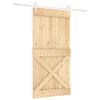vidaXL Porta scorrevole Naturale e Bianco 100 x 210 cm