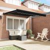 vidaXL Tenda Retrattile Nero 300 x 250 cm Poliestere e Metallo