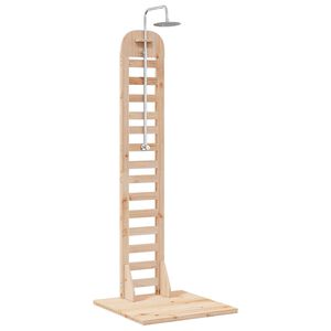 vidaXL Doccia da esterno 223 cm Legno massello di pino e acciaio inox