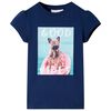 Maglietta da Bambina Blu Marino 128
