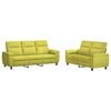 vidaXL Set di divani 2 pcs Verde chiaro Tessuto