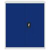 vidaXL Armadio Classificatore Grigio Chiaro e Blu 90x40x105 cm Acciaio
