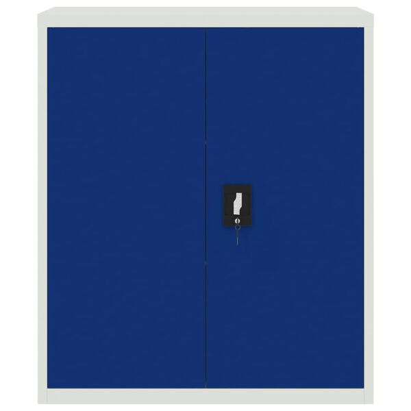 vidaXL Armadio Classificatore Grigio Chiaro e Blu 90x40x105 cm Acciaio
